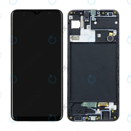 Samsung Galaxy A30s A307F - Écran LCD + Tactile + Cadre (Prism Crush Noir) - GH82-21189A, GH82-21190A, GH82-21191A, GH82-21329A, GH82-21385A Genuine Service Pack