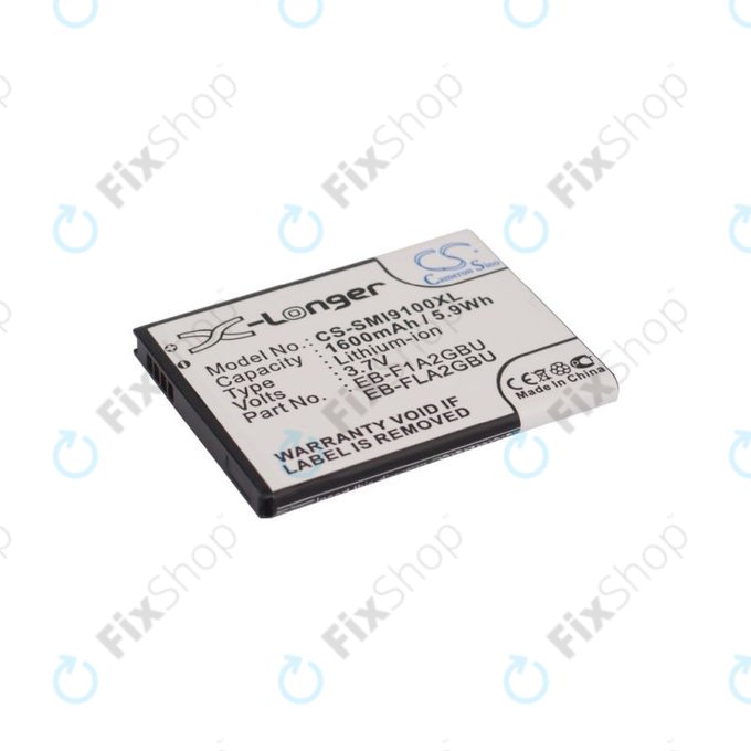 Batterie pour Samsung i9100, Galaxy S II, 1600mAh, Li-Ion, 3.7V, EB-F1A2GBU, HQ
