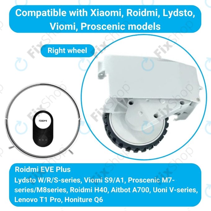 Roidmi EVE Plus - Roue avec moteur (gauche) (Blanc)