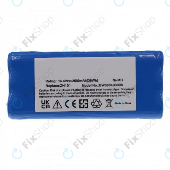 Ecovacs Dibea ZN101, K6, L6, Dirt Devil - Batterie 0606004 Ni-MH 14.4V 2500mAh
