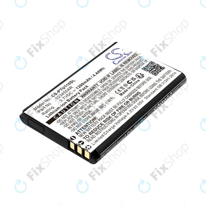 Batterie pour Panasonic Kx-Tf200, Kx-Tu110, 1200mAh, Li-Ion, 3.7V, 523450AR, HQ