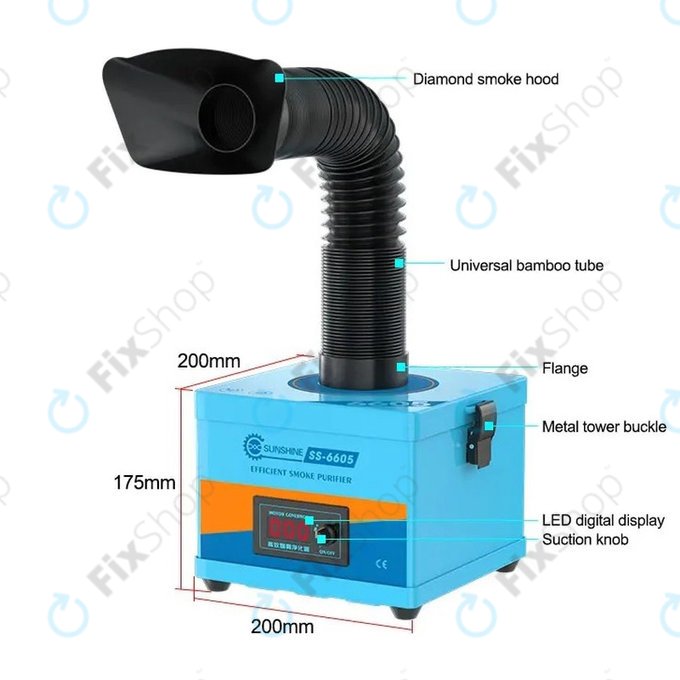 Sunshine SS-6605 - Purificateur de fumée puissant