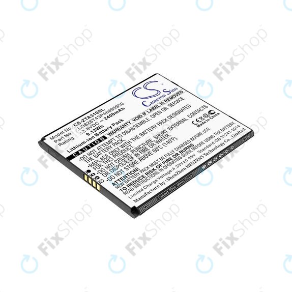 Batterie pour ZTE Blade A3, A5, Optus X Power 2, 2400mAh, Li-Ion, 3.8V, Li3826T43P4h695950, HQ
