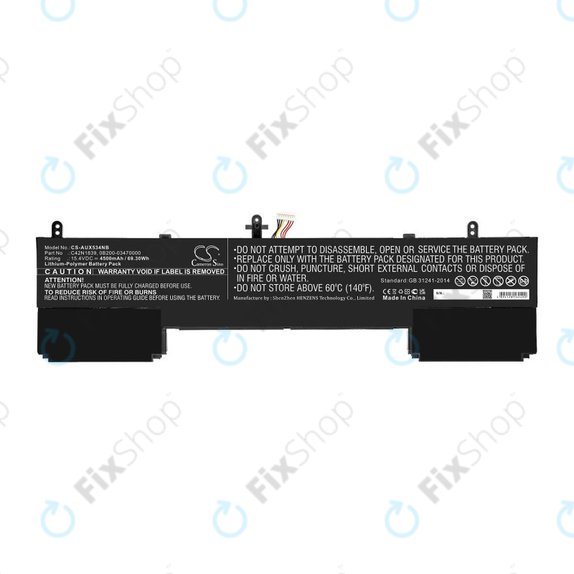 Batterie pour Asus ZenBook 15 UX534FTC, Flip 15 UX563, 4500mAh, Li-Pol, 15.4V, C42N1839, HQ