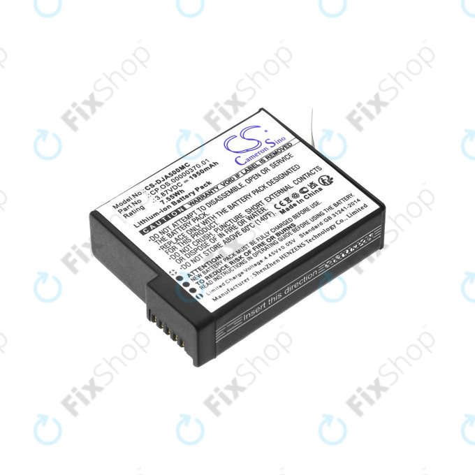Batterie pour DJI Osmo Action 5, 1950mAh, Li-Ion, 3.87V, CP.OS.00000370.01, HQ