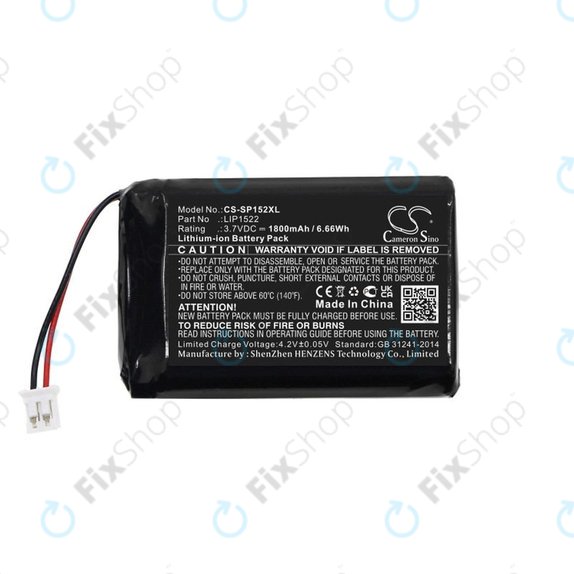 Batterie pour Sony Dualshock 4 Wireless Controller, 1800mAh, Li-Ion, 3.7V, LIP1522, HQ