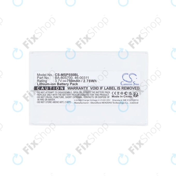 Batterie pour Cipherlab 8300-L, Metrologic MK5502, 750mAh, Li-Ion, 3.7V, BA-80S700, HQ