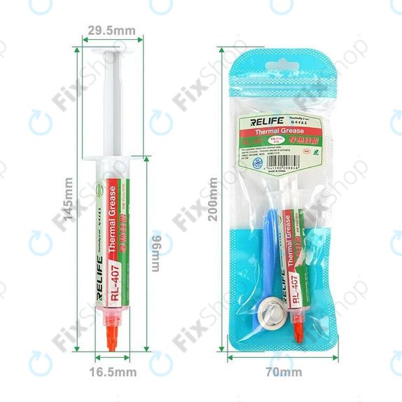 Pâte thermique en silicone Relife RL-407, 6 W/mK, 20g, rose