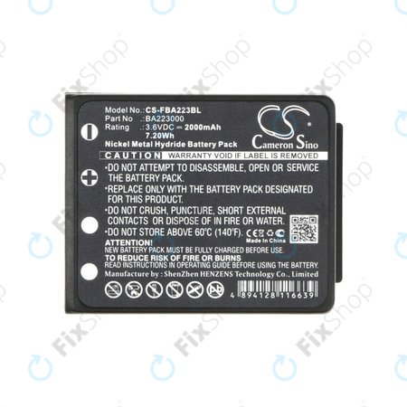 HBC Radiomatic Keynote, Linus 4, Micron 4, 5, 6, 7, Patrol D, Quadrix, Vector Pro - Batterie BA223000, BA223030, FUB6 2000mAh HQ