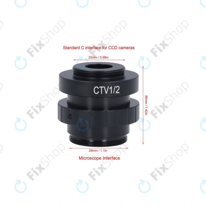 Adaptateur CTV 1/2" C-Mount pour microscope