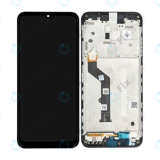 Motorola Moto E7 Plus XT2081 - Écran LCD + Écran tactile + Cadre (Noir) - 5D68C17416 Genuine Service Pack