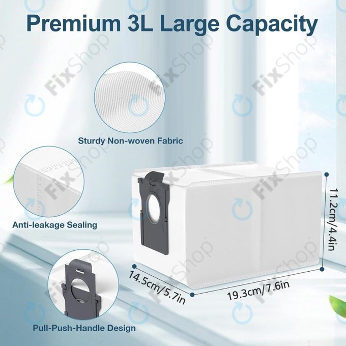 Sac à poussière, 2 pièces pour Xiaomi Dreame X40 Ultra, X50 Ultra, L40s Pro Ultra, L40 Ultra, L10s Ultra Gen2, Mova E30 Ultra, Mova V50 Ultra, P60