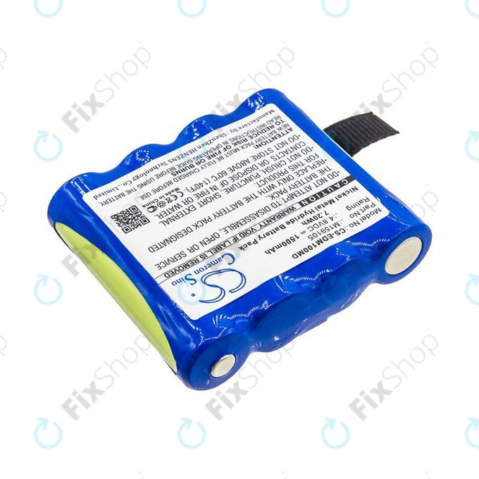 Batterie pour Edan Cs-01, Edan H100, Edan H100b, Edan H100n, 1500mAh, Ni-MH, 4.8V, 4XNR49AA1500P, HQ