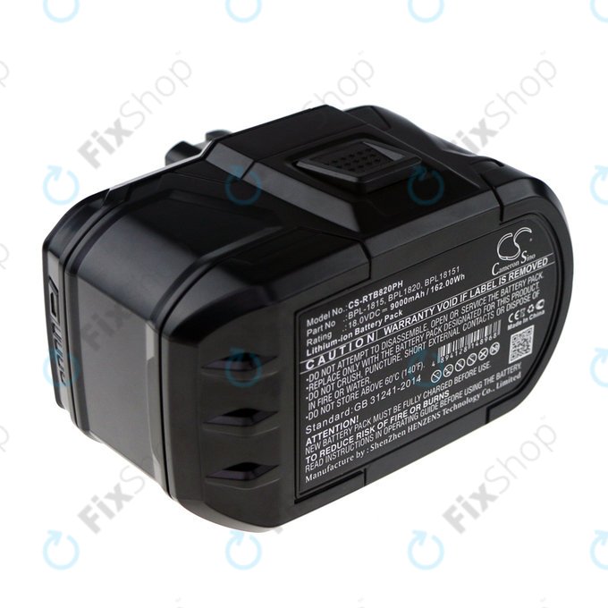 Batterie pour Ryobi BID1821, CCC, CTR-180l, P200, P600, P730, 9000mAh, Li-Ion, 18V, BPL-1815, HQ