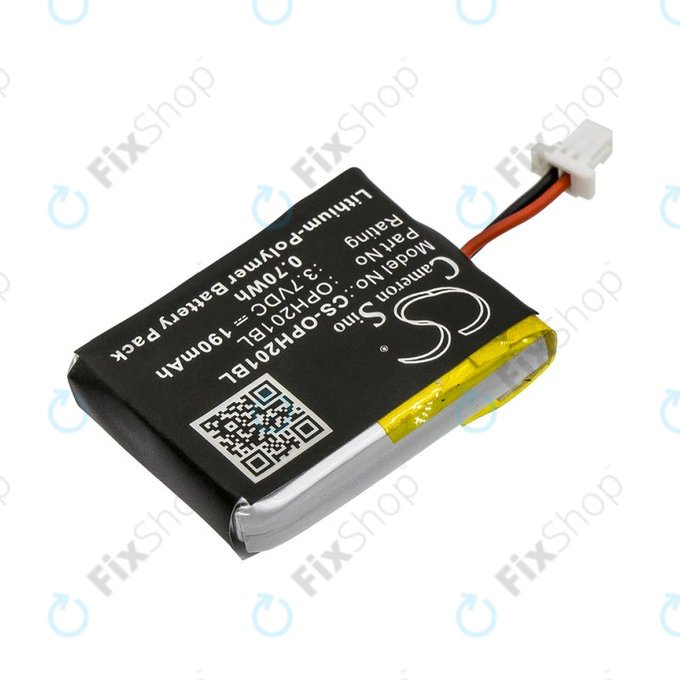 Batterie pour Opticon OPN-2000, 190mAh, Li-Pol, 3.7V, OPH201BL, HQ