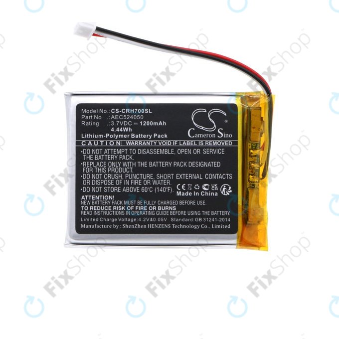 Batterie pour Corsair HS75 XB, HS70 SE Void Pro RGB, HS70SE, 1200mAh, Li-Pol, 3.7V, AEC524050, HQ