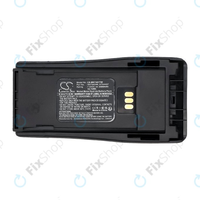 Batterie pour Motorola CP, EP, GP, PM-series, 2500mAh, Ni-MH, 7.5V, PMNN4081, HQ