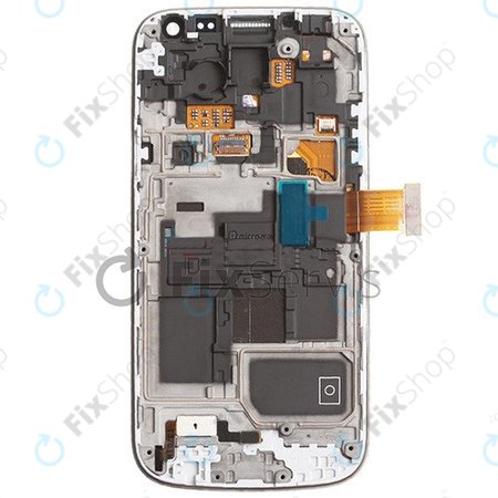 Samsung Galaxy S4 Mini i9195 - Écran LCD + Ecran Tactile + Cadre (White Frost) - GH97-14766B Genuine Service Pack