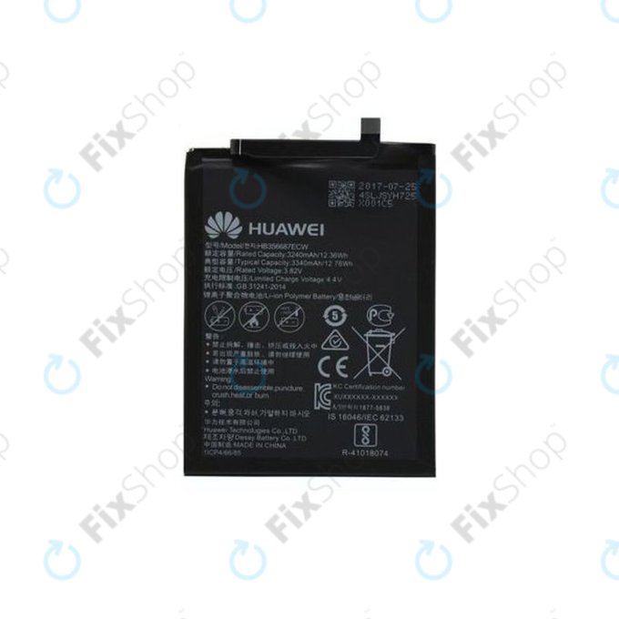 Huawei Mate 10 Lite, Honor 7X, Nova 2 Plus, P Smart Plus (Nova 3i), P30 Lite, P30 Lite 2020 - Batterie HB356687ECW 3340mAh - 24022598, 24022698, 24022872