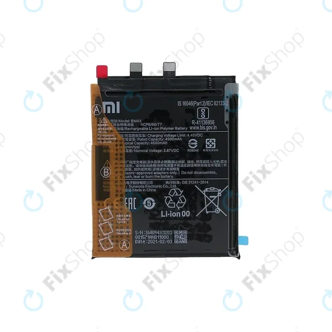 Xiaomi Mi 11, Mi 11 Ultra - Batterie BM4X 4600mAh - 460200004Z5Z Genuine Service Pack