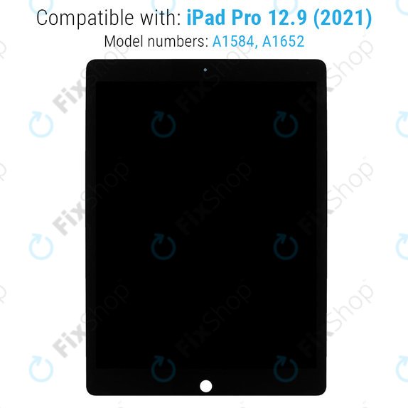 Écran LCD pour iPad Pro 12.9" (1st Gen 2015), Black, Tactile sans cadre, Refurbished