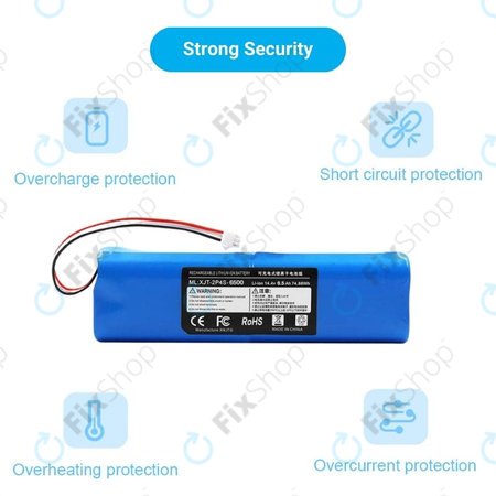 Xiaomi Roidmi EVE Plus, Viomi, Lydsto, Proscenic, Tefal - Batterie XJT-2P4S-6800 Li-Ion 14.4V 6800mAh