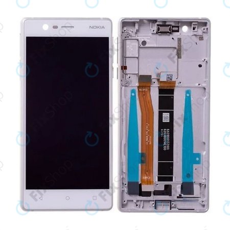 Nokia 3 - Écran LCD + Ecran Tactile + Cadre (Argent) - 20NE1SW0001 Genuine Service Pack
