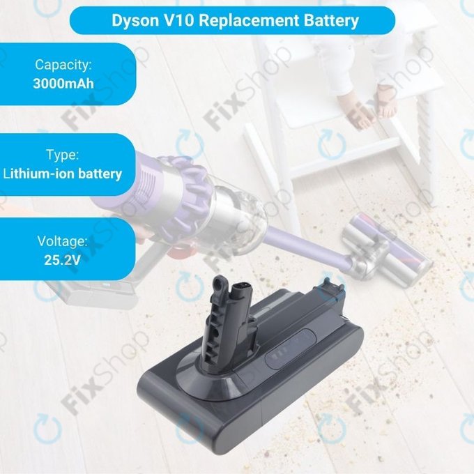 Dyson V10 - Batterie Li-Ion 3000mAh HQ