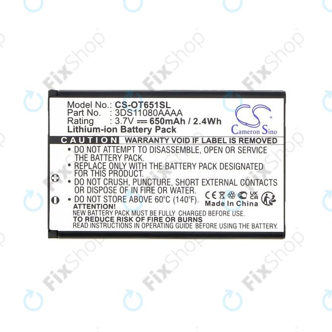 Batterie pour Alcatel Lollipops, 650mAh, Li-Ion, 3.7V, 3DS11080AAAA, HQ