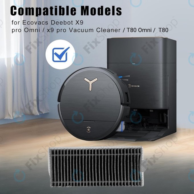 Ecovacs Deebot X9 Pro Omni, X9 Pro, T80 Omni, T80 - Filtre HEPA
