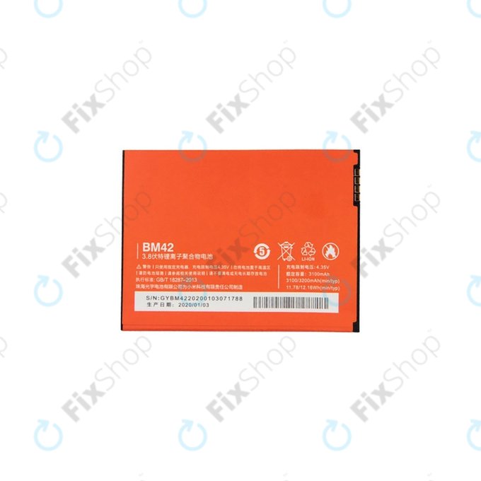 Xiaomi Redmi Note - Batterie BM42 3100mAh