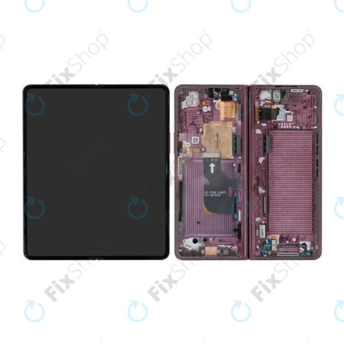 Samsung Galaxy Z Fold 4 F936B - Écran LCD + Ecran Tactile + Cadre (Burgundy) - GH82-29461D, GH82-29462D Genuine Service Pack
