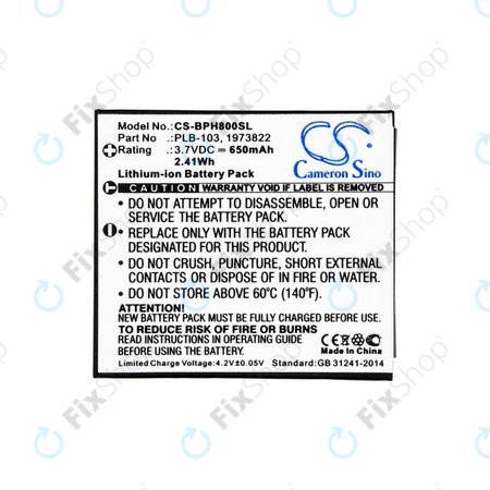 Batterie pour Bang & Olufsen Beoplay H7, H8, H9, 650mAh, Li-Ion, 3.7V, PLB-103, HQ