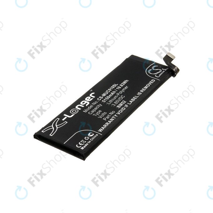 Batterie pour Xiaomi Mi Note 10 M190F4AG, 5150mAh, Li-Pol, 3.85 V, BM52, HQ
