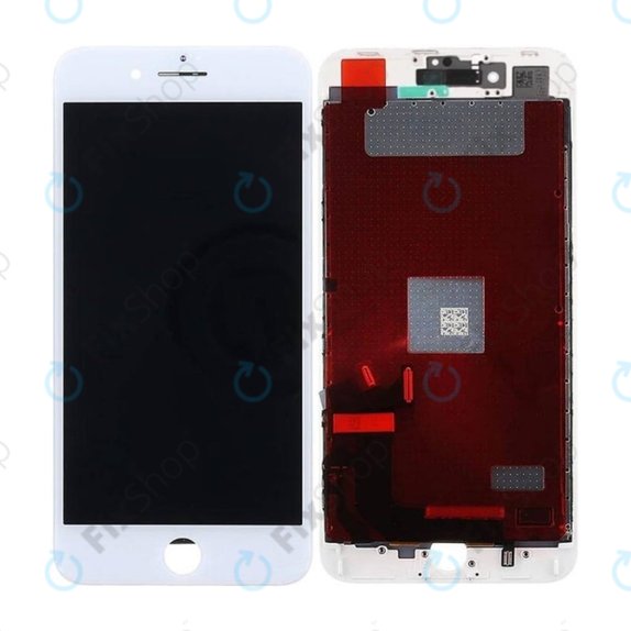 Écran In-Cell pour iPhone 8 Plus, White, Tactile avec cadre, FixPremium