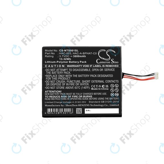 Nintendo Switch - Batterie HAC-003 3600mAh HQ