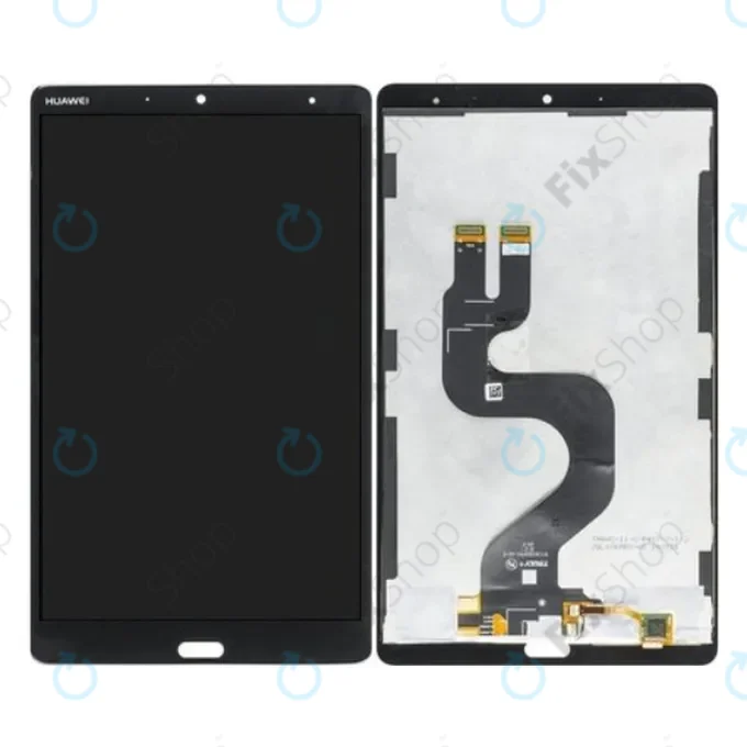 Huawei Mediapad M5 8 - Écran LCD + Écran tactile + Cadre + Capteur d'empreintes digitales (Gris sidéral) - 02351VKB