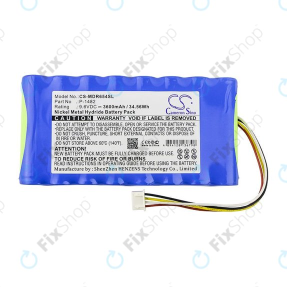 Batterie pour Chauvin Arnoux 6116, 8335, Scopix Mobiles Oscilloscope II, Megger CA 6543, 3600mAh, Ni-MH, 9.6V, P-1482, HQ