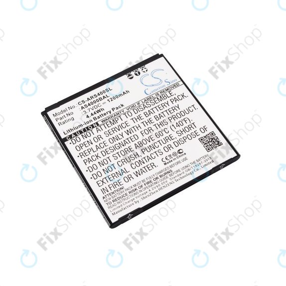 Batterie pour Aligator S4000 Duo, 1200mAh, Li-Ion, 3.7V, AS4000BAL, HQ