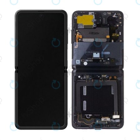 Samsung Galaxy Z Flip F700N - Écran LCD + Ecran Tactile + Cadre (Noir Miroir) - GH82-22215A Genuine Service Pack
