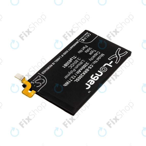 Batterie pour Blackberry BBF 100, 3300mAh, Li-Pol, 3.85V, TLp035B1, HQ