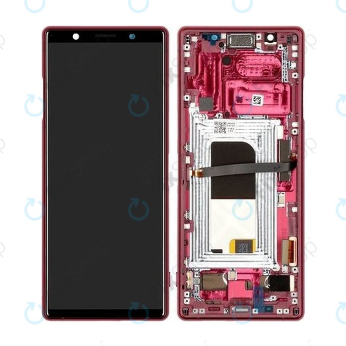 Sony Xperia 5 - LCD + Écran Tactile + Cadre (Rouge) - 1319-9456 Genuine Service Pack