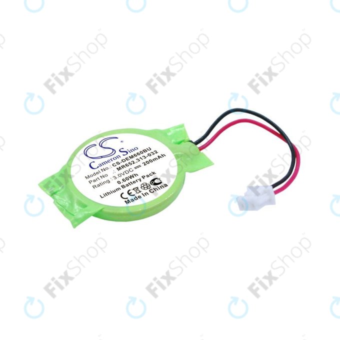 Batterie de secours pour Dell Latitude E6320, 200mAh, Lithium, 3V, 077-A00, HQ