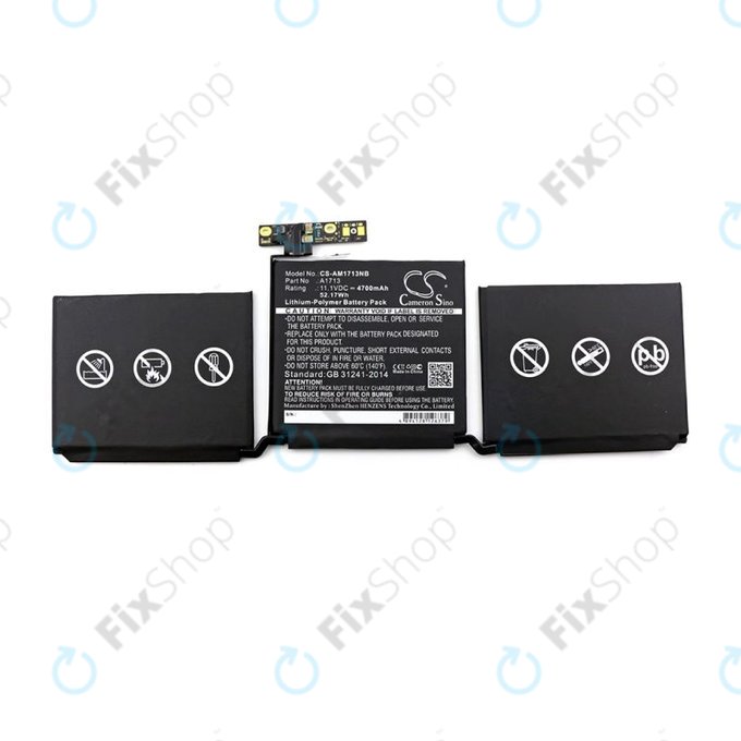 Apple MacBook Pro 13" A1708 (Fin 2016 - Mi 2017) - Batterie A1713 4700mAh HQ