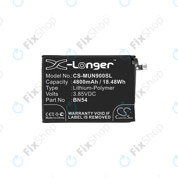 Xiaomi Redmi 9, 9A, Note 9 - Batterie BN54 4800mAh HQ