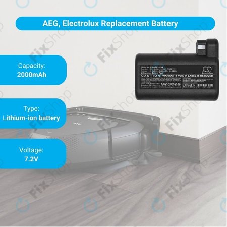 AEG série RX, Electrolux E, série P - Batterie S91-0400410-SU2, OSBP72LI, OSBP72LI25 3400mAh HQ