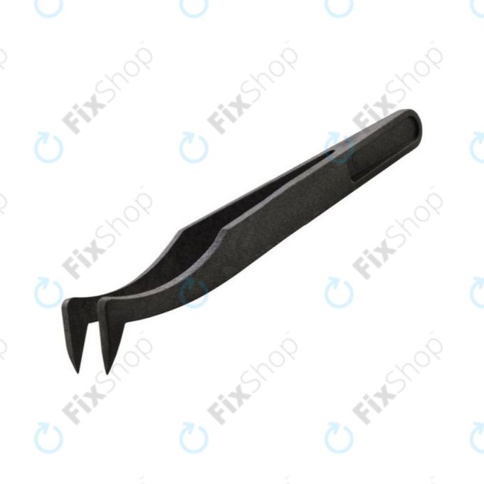 Pointe pointue courbée de la pince à épiler antistatique en plastique