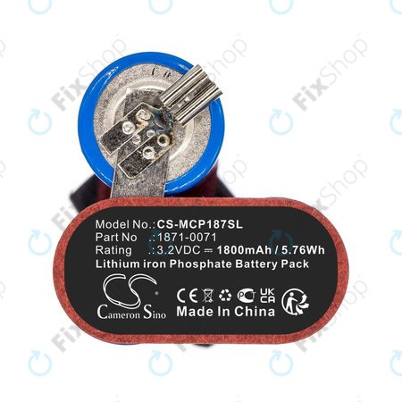 Batterie pour Ermila Bellina, Moser Chrom Style Pro 1871, 1800mAh, LiFePO4, 3.2V, 1871-0071, HQ