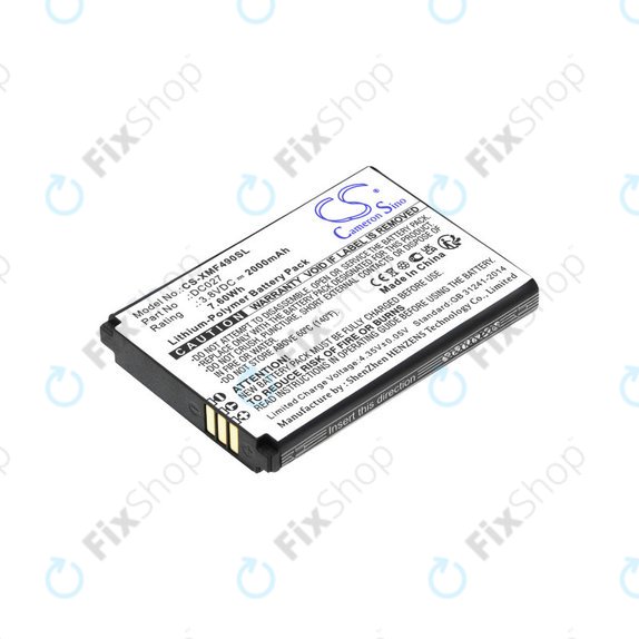 Batterie pour Xiaomi F490 4g, 2000mAh, Li-Pol, 3.8V, DC027, HQ
