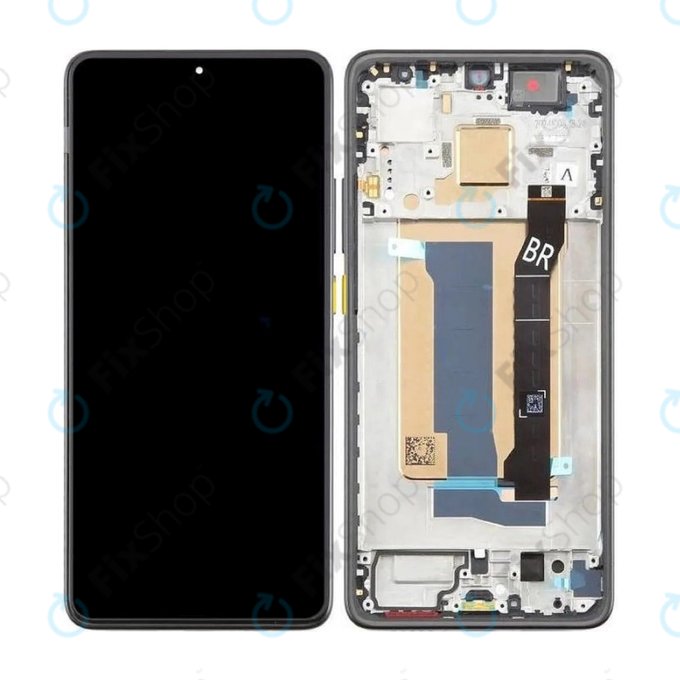 Écran pour Xiaomi Poco X7 Pro, tactile avec cadre, Yellow, 56000100O1000, Genuine Service Pack